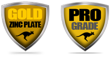 Timber Insert Nuts badges, Gold Zinc, Pro Grade