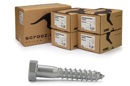 16mm x 50mm Coach Screws Galvanised Carton 100