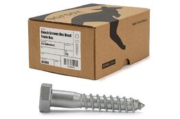 16mm x 75mm Coach Screws Galvanised Trade box 25