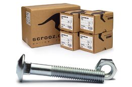 M6 x 50mm coach bolts and nuts zinc carton 400