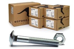 M10 x 65mm coach bolts and nuts zinc carton 200