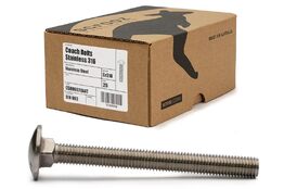 M12 x 130mm Coach Bolts Stainless 316 box 25