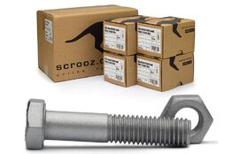 M10 x 25mm Hex Bolts & Nuts GAL Carton 200