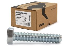 M20 x 65mm hex bolts full thread bzp box 25