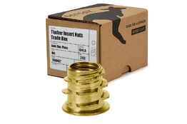 Timber Insert Nuts M5 x 10mm Zinc Box 200