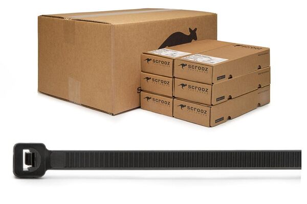 2.5mm x 100mm Cable Ties Black Carton 1000