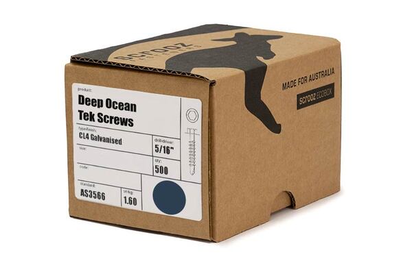 Deep Ocean 12g x 20mm Tek Screws Box 500