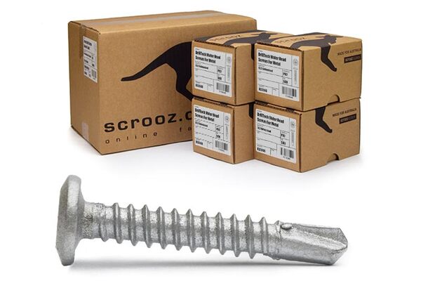 10g x 50mm Metal Wafer Tech Screws GAL CTN 2000