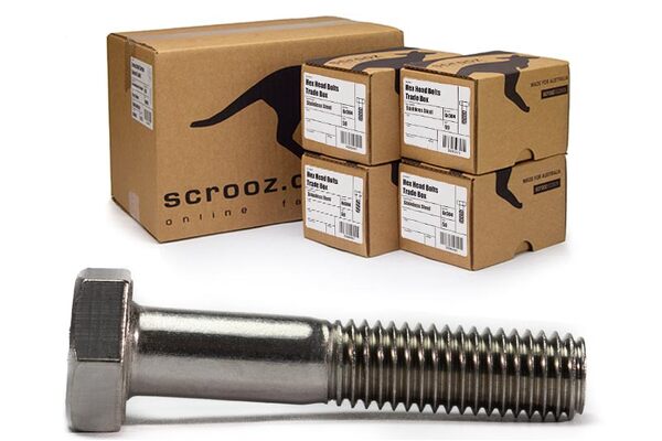 M6 x 30mm hex bolts stainless 304 ctn 400