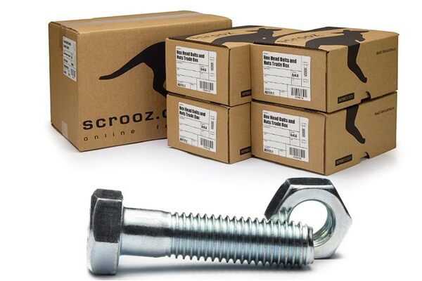 M12 x 50mm Hex Bolts & Nuts BZP CTN 200