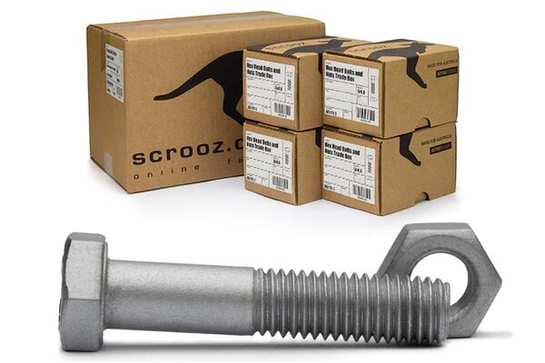 M20 x 40mm Hex Bolts & Nuts GAL Carton 100