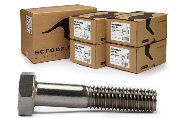 M10 x 180mm Hex Bolts Stainless 316 Box 25