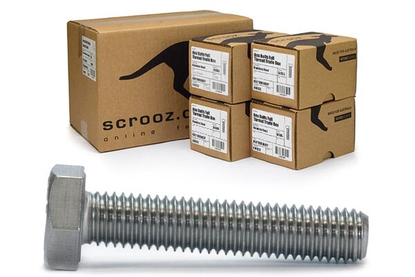 M6 x 30mm Hex Bolts Full Thread 316 CTN 200