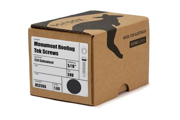 Monument 12g x 20mm Roof Tek Screw C5 Box 500