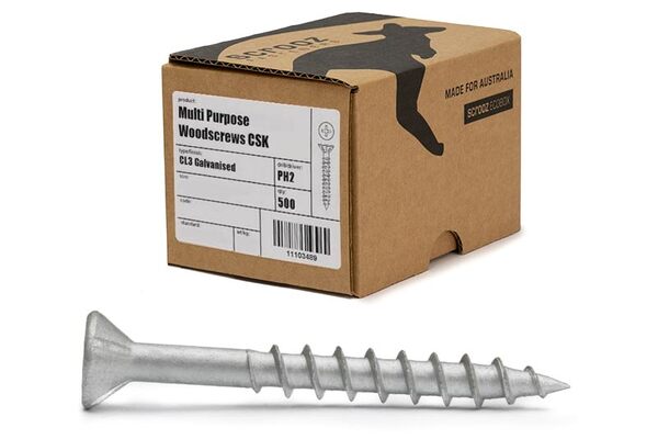 Multi Purpose Gal Screws 8g x 20mm Trade Box 500