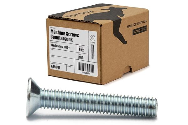 M5 x 40mm Machine Screws CSK Zinc Box 100