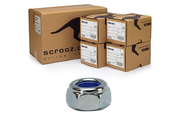 M4 nylock nuts grade 8 zinc plated Carton 2000