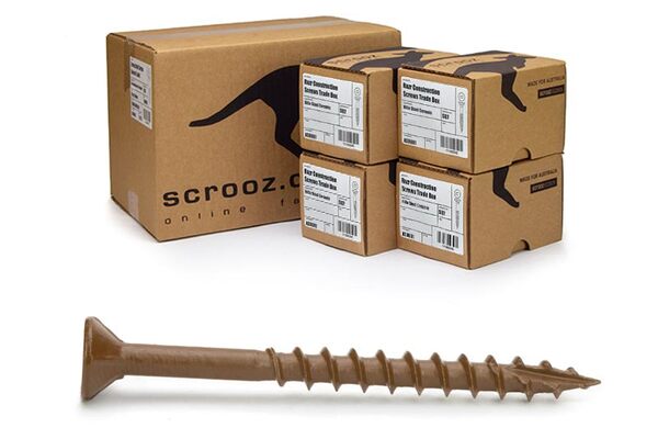 8g x 25mm Construction Screws Merbau Carton 4000