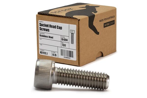 M5 x 50mm Socket Cap Screws 304 Box 100