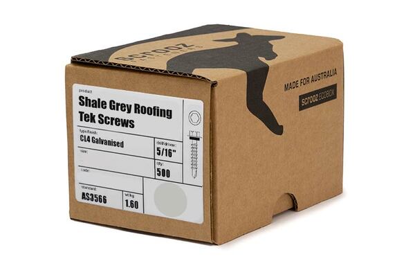 Shale Grey 10g x 25mm Roof Tek Screw C5 Box 500