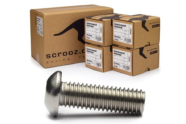 M6 x 25mm Button Head Socket Screws 316 CTN 200