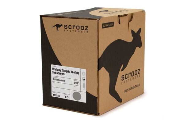 Wallaby 12g x 51mm Roof Tek Screw C5 Box 500