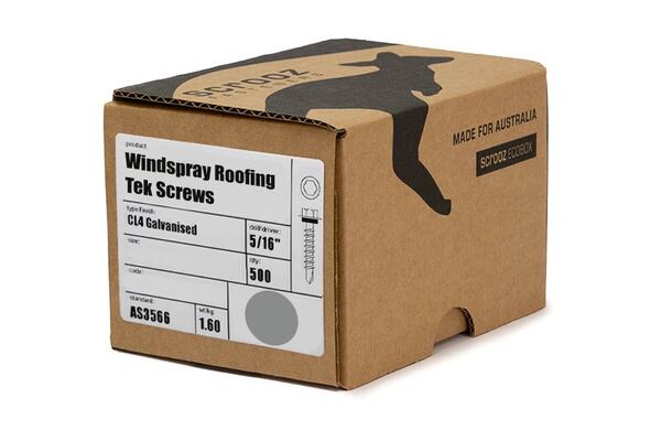 Windspray 10g x 16mm Roof Tek Screw C5 Box 500