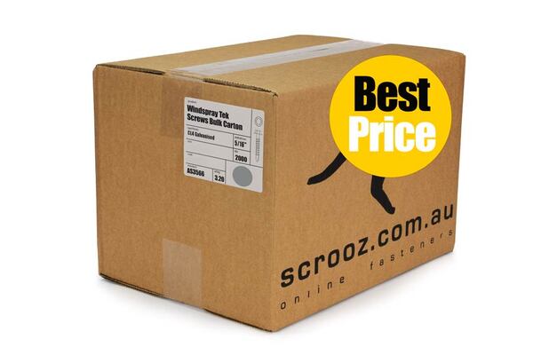 Windspray 12g x 20mm Tek Screws Carton 2000